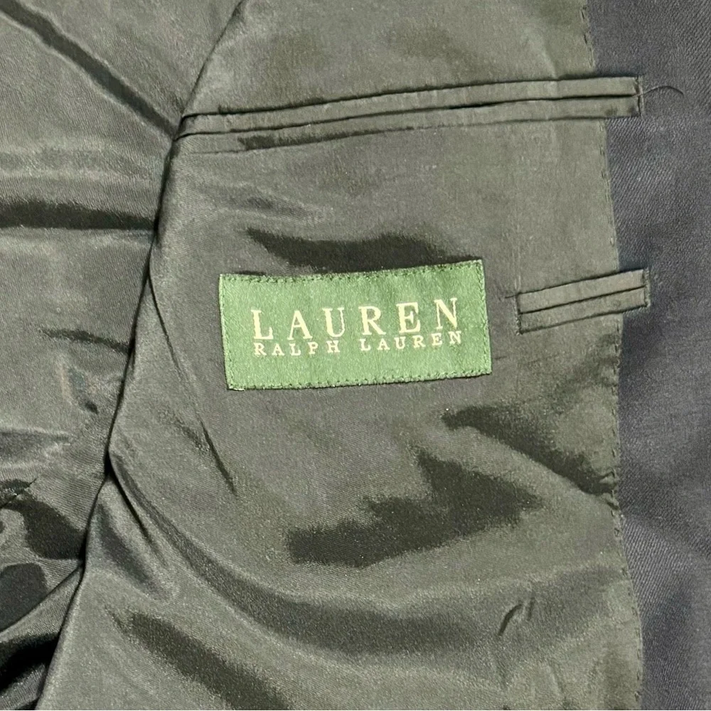 Lauren Ralph Lauren Men’s Two Button Blazer, Navy‎ Blue Gold Button size 44L